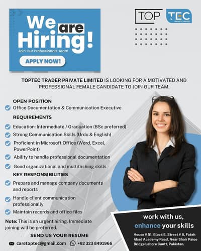 female staff: writing typing content work