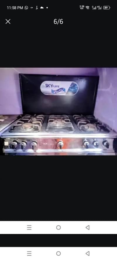 five burner cooking oven