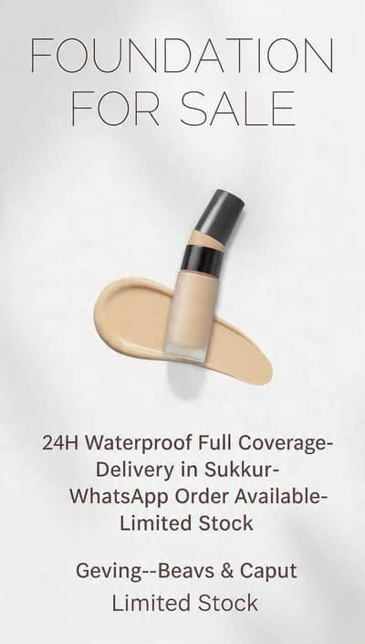 waterproof foundation Rs 1200 Free delivery  in sukkar
