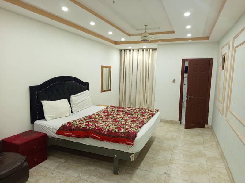 double bed with double matrees side table 0