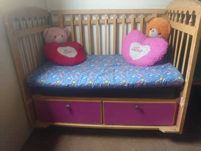 Baby cot available with mattress