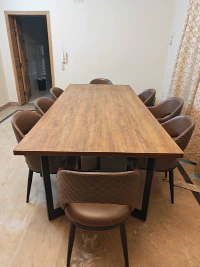 Premium 8-Seater Dining Table Set with Chairs