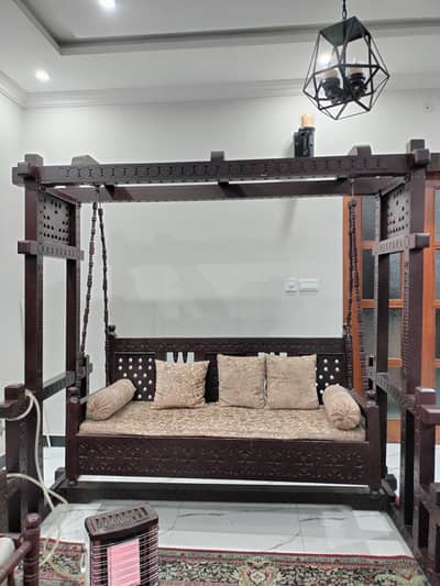 swing/wooden jhoola/antique swing/chinioti wood swing/pure pine wood