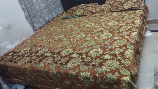 used bedding set in brown colour