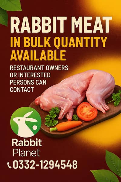rabbit meat in bulk quantities for resturents