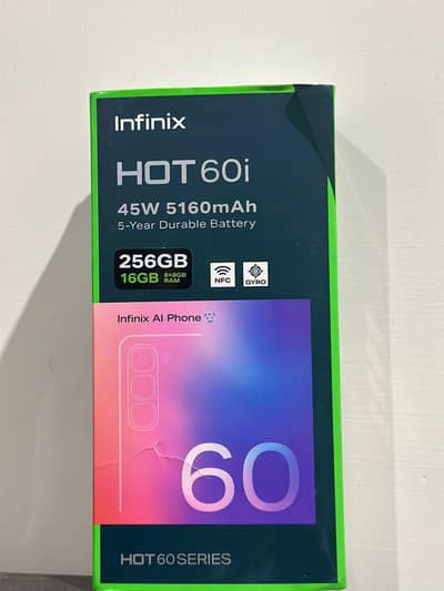 Infinix hot 60i Mobile For Sale 256gb(9.5 Month Warranty)