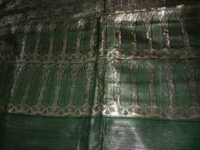 Bottle Green Banarsi Sari