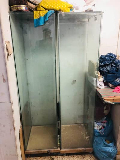 2 big size Glass showcase with wheel attached