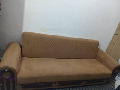 skin coloured sofa