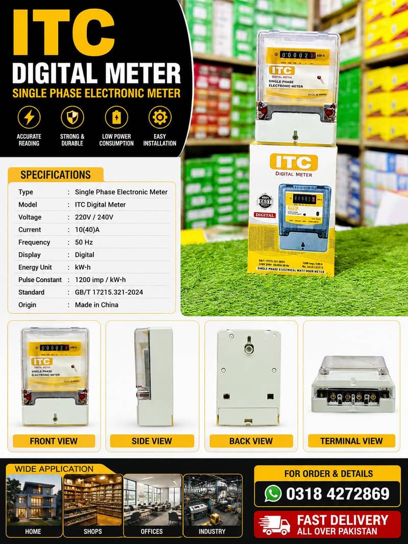 digital metre single phase electro 0