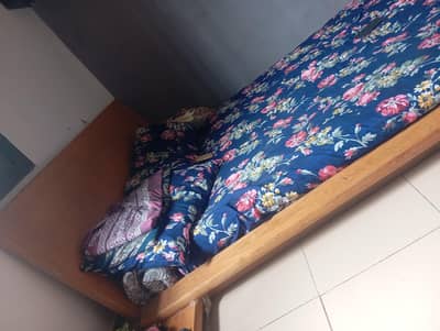 bed with mattress