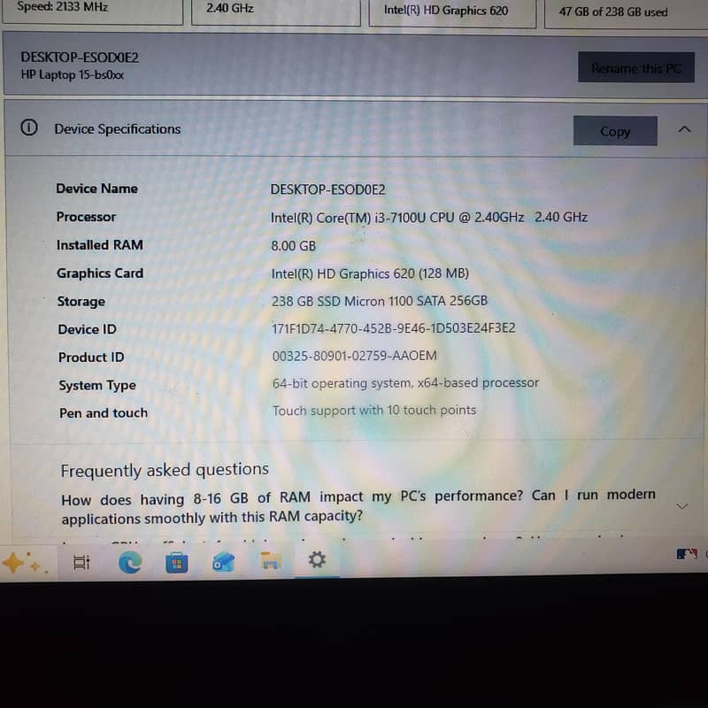 HP NoteBook 15. . . 6