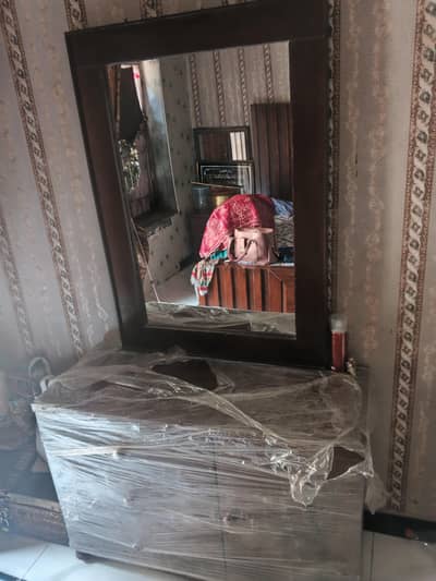 bed and side table