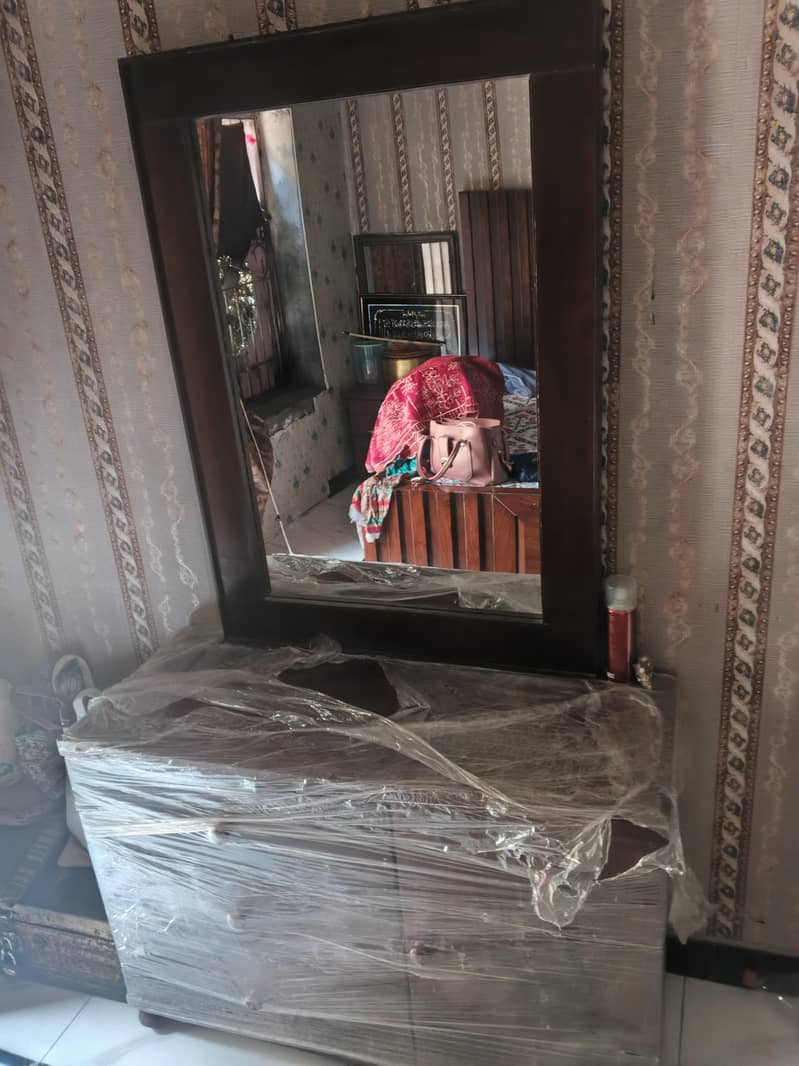 bed and side table 0
