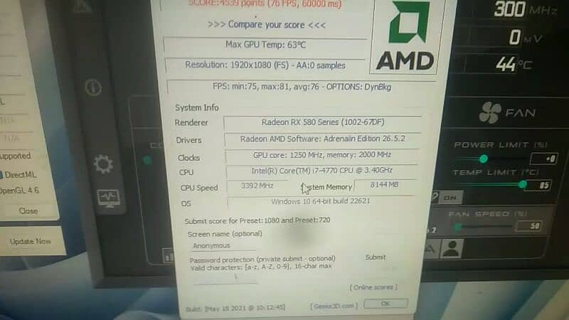 RX 580 8gb 256bit graphics card best condition GTX 5