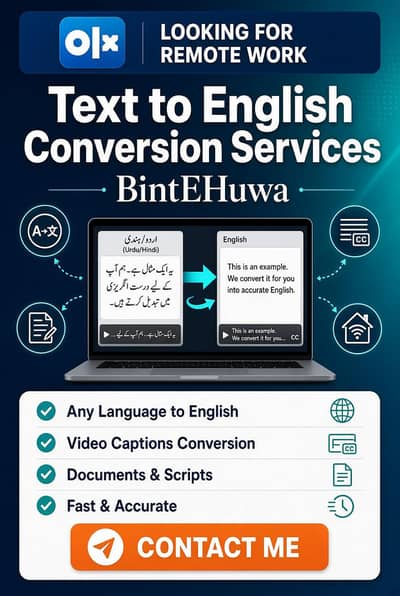 I offer professional Text to English