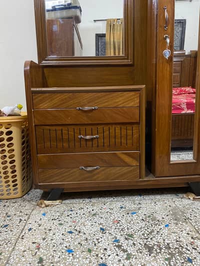 King size double bed with side tables and dressing table