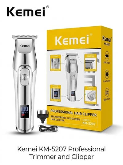 Kemei KM-5207 Professional Hair & Beard Trimmer / Brand New Box Pack