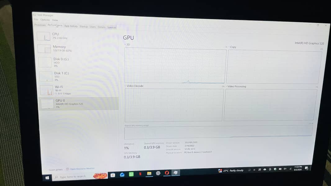 HP Core i5 touch screen 6