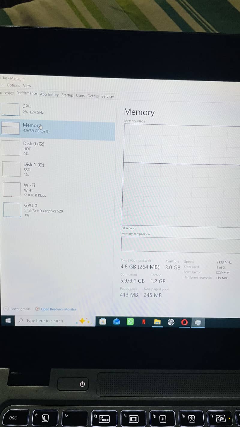HP Core i5 touch screen 8