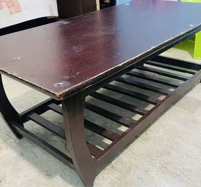 Two Center Table wooden and glass