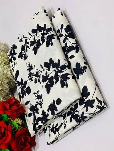 White Floral Polo Cotton Shirt & Trouser Set 2Pcs