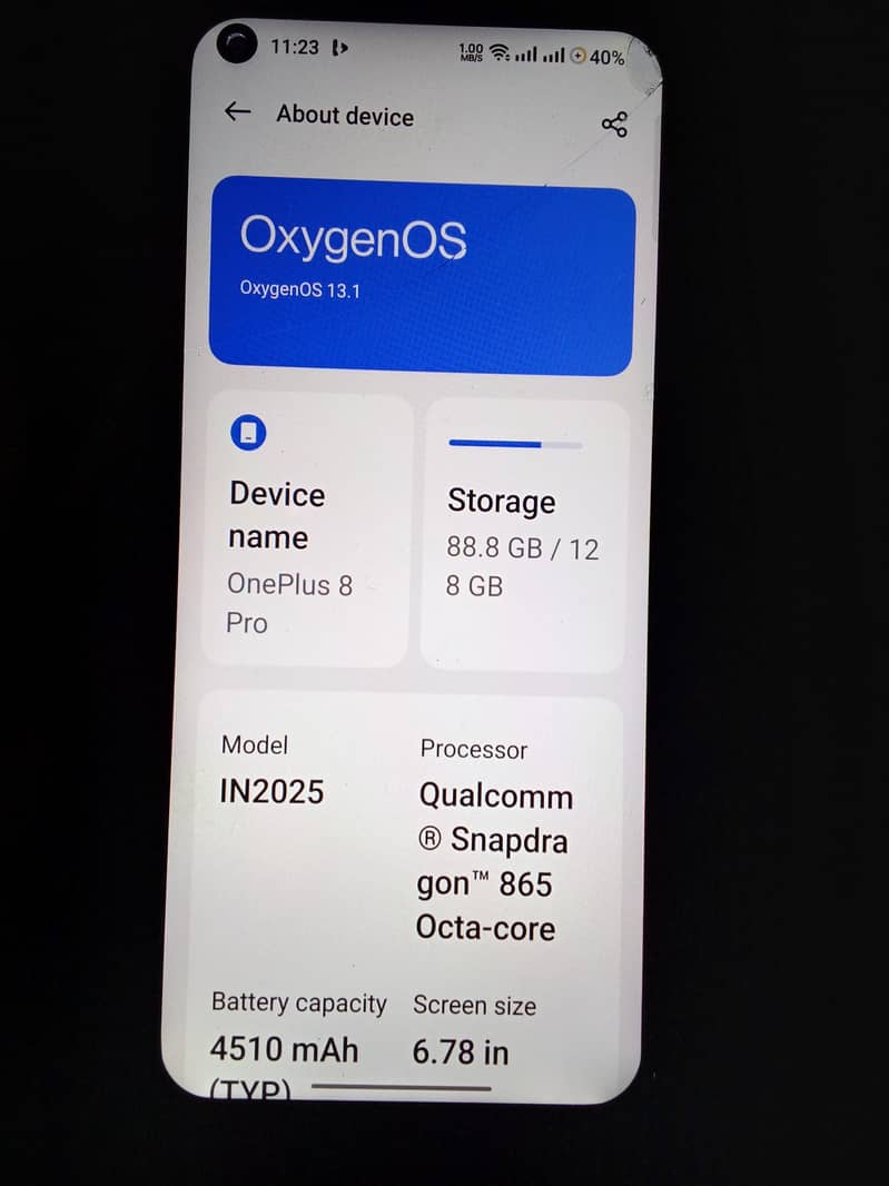 One Plus 8 Pro 8