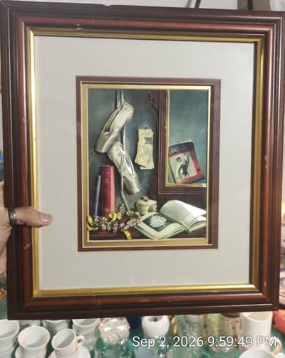 Vintage 3D Ballet theme shadow box wall frame