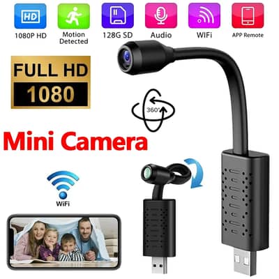 Moveable Neck USB Wireless Security Camera 1080P Watch Live View, V380