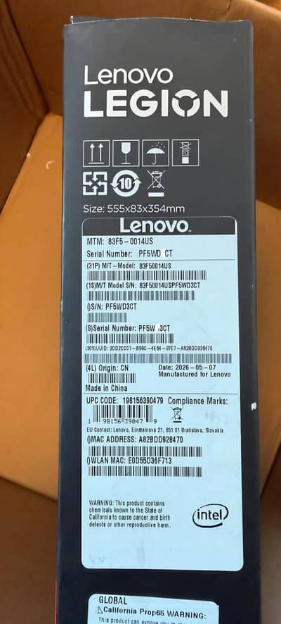 Legion Pro 7i,  Intel Core Ultra 9, RTX 5080, 32GB/2TB,  OLED 240Hz