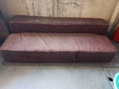 Convertible 2-in-1 Brown Sofa / Daybed