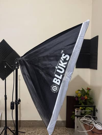 Complete Bluks Softbox Lighting Setup – Like New (with Stand & Remote)