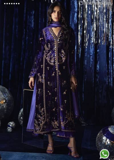 Farah talib aziz velvet dress