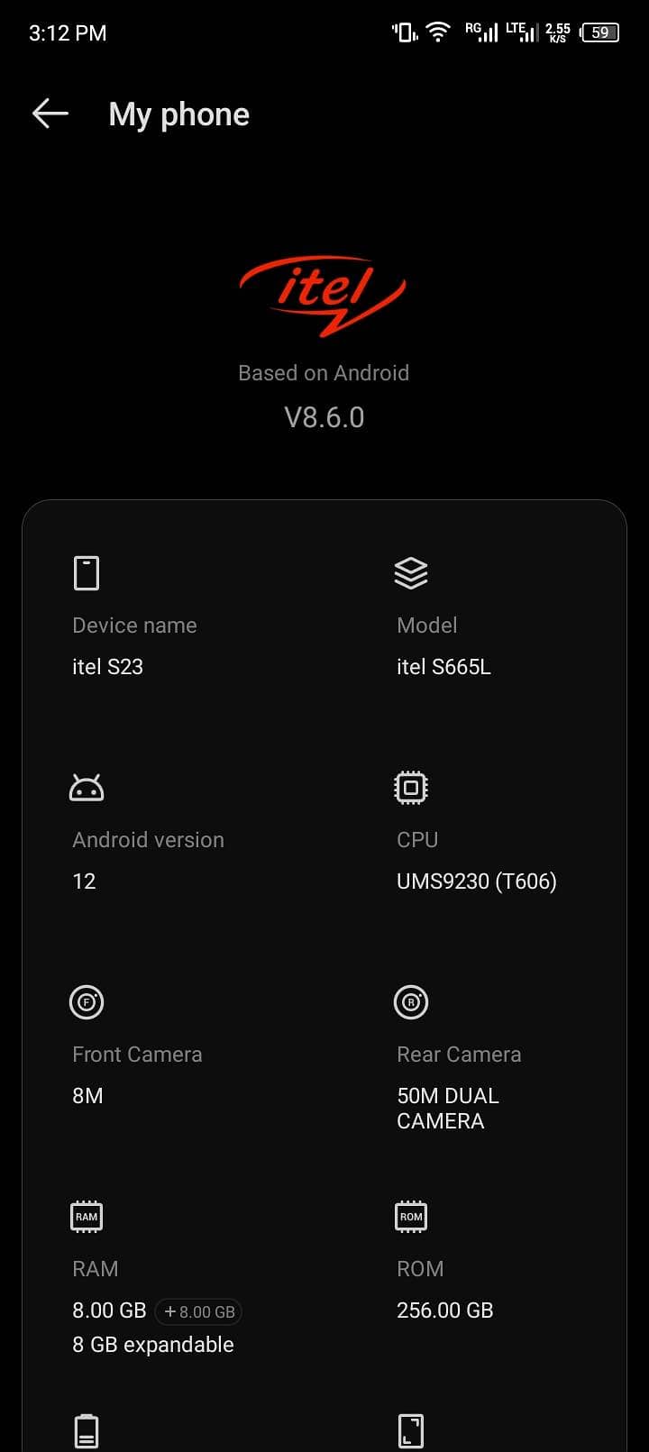 itel s23 8