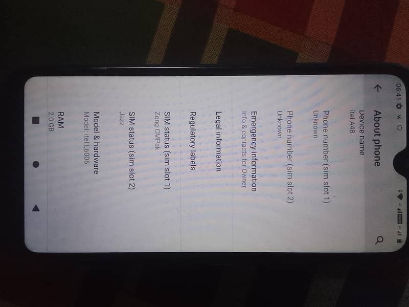 Itel A48 6