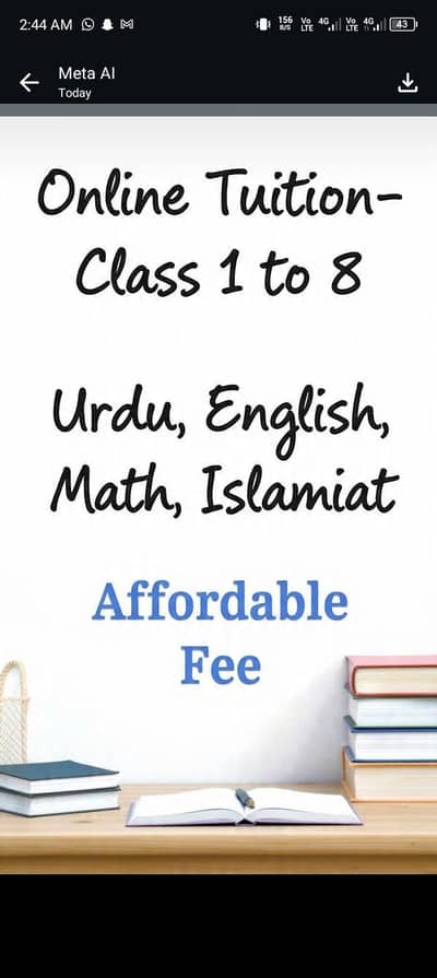 online tuition 1to8 class