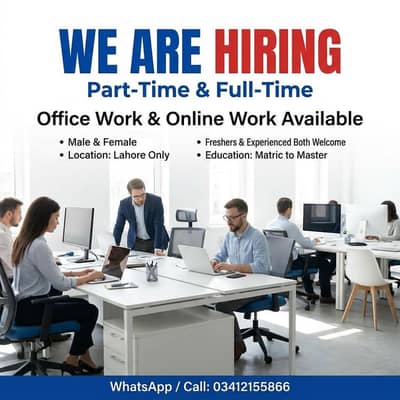WEE ARE HIRING MALES AND FEMALE STAFF FOR PART TIME WORK AVAILABLE