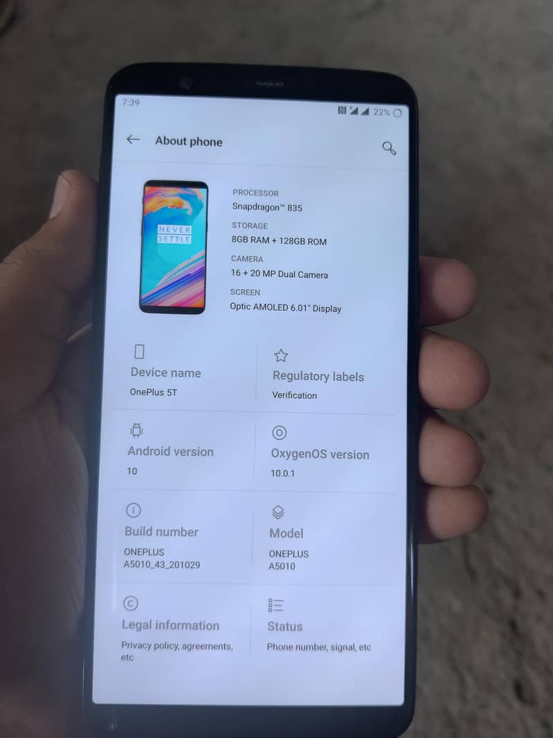 One Plus 5T 4