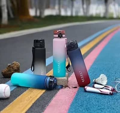 Multicolor Sports Water Bottle Outdoor Travel Gym Use also
