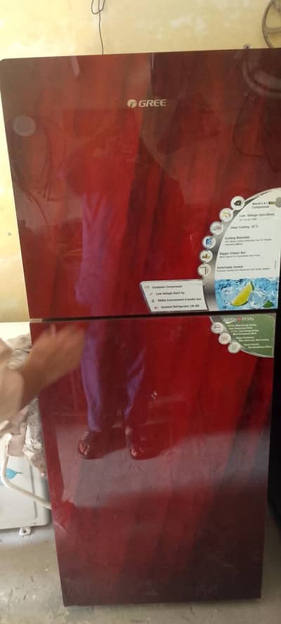 gree fridge glass door all okay no any problem genuine compressor genu