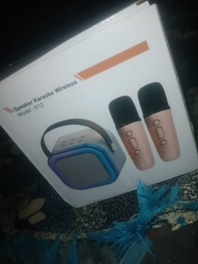 Bluetooth speaker with single mic RGB lights free charger with box