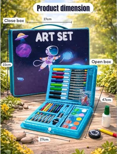 Coloring Kit – 47 Pieces Drawing & Painting Box
