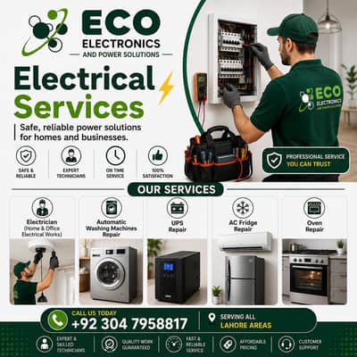 Home Electrician ,Fridge repair ,House wiring ,UPS Repair, Maintenance