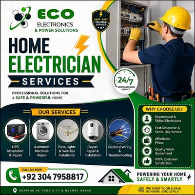 Electrician, Home Appliances Repairing, Fridge repair, Ac services