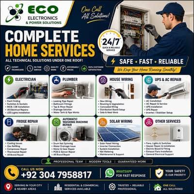 Quality Electrical Work, Fridge repair, House wiring ,UPS,Solar repair