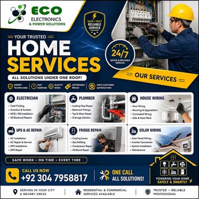 Automatic washing machine repair, UPS wiring, Ac Services, Electrician