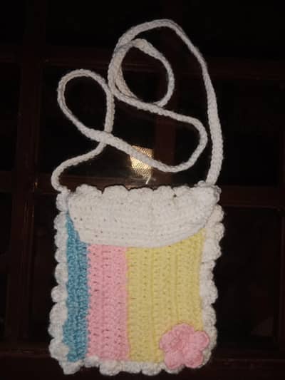 Hand Made Croshia , Shoulder Bag,