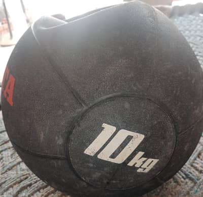 Dual-grip medicine ball used in training, functional fitness.