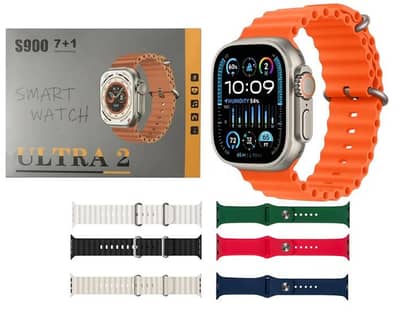 Ultra2 smart watch with 5 straps,charger and cover