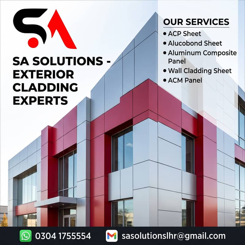 ACM Panel, Building Front Elevation, Exterior Wall Cladding, ACP Sheet 9